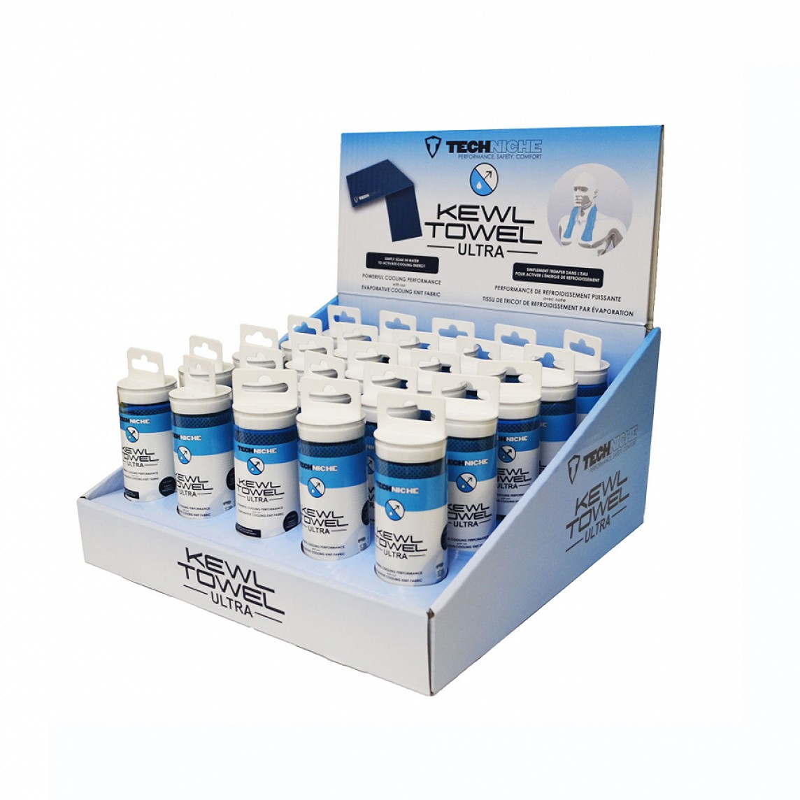 Techniche 6102 Ice Blue 13` x 30` KewlTowel™ Evaporative Cooling Towels